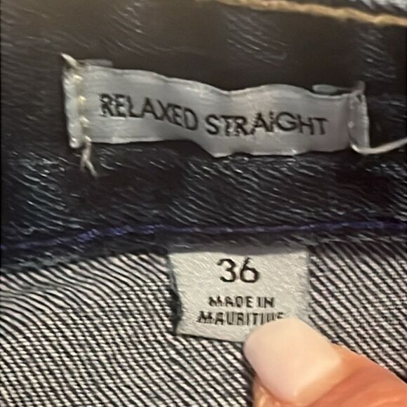 Calvin Klein Blue Relaxed Straight 5 Pocket Men's Jeans Size 36 - Picture 7 of 10